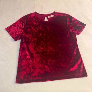 NWOT Women’s Hollister Red Velvet Top Size Large